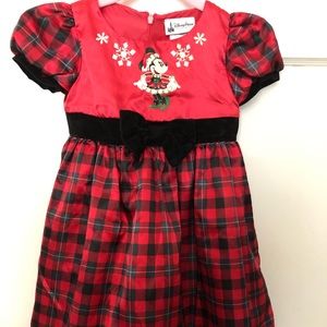 Disney Parks Minnie Mouse Christmas Holiday Plaid Dress Size XS